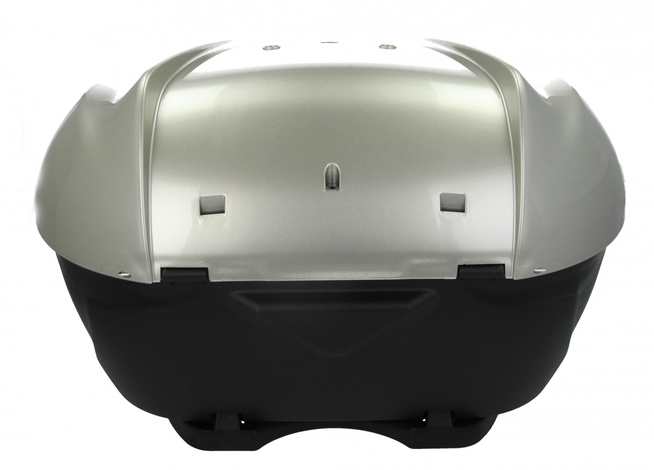 Top Case Kit 36 l. Grau Cloud G04 Original Piaggio für Beverly HPE (inkl. Halteplatte)