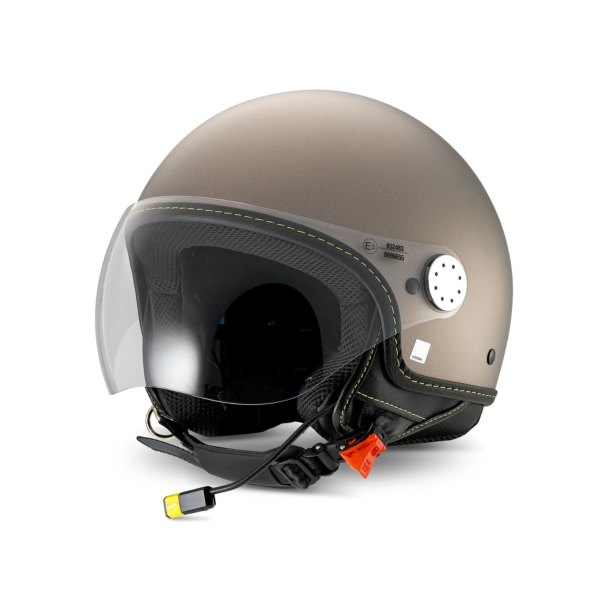 Vespa Jethelm Visor 4.0 Grigio Ottimista Matt - Bluetooth - L1