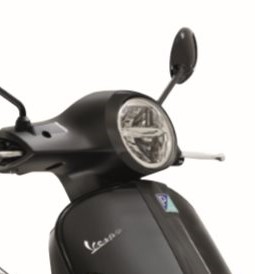 Scheinwerferrahmen Lampenring Vespa GTS 2019 - Schwarz Glänzend