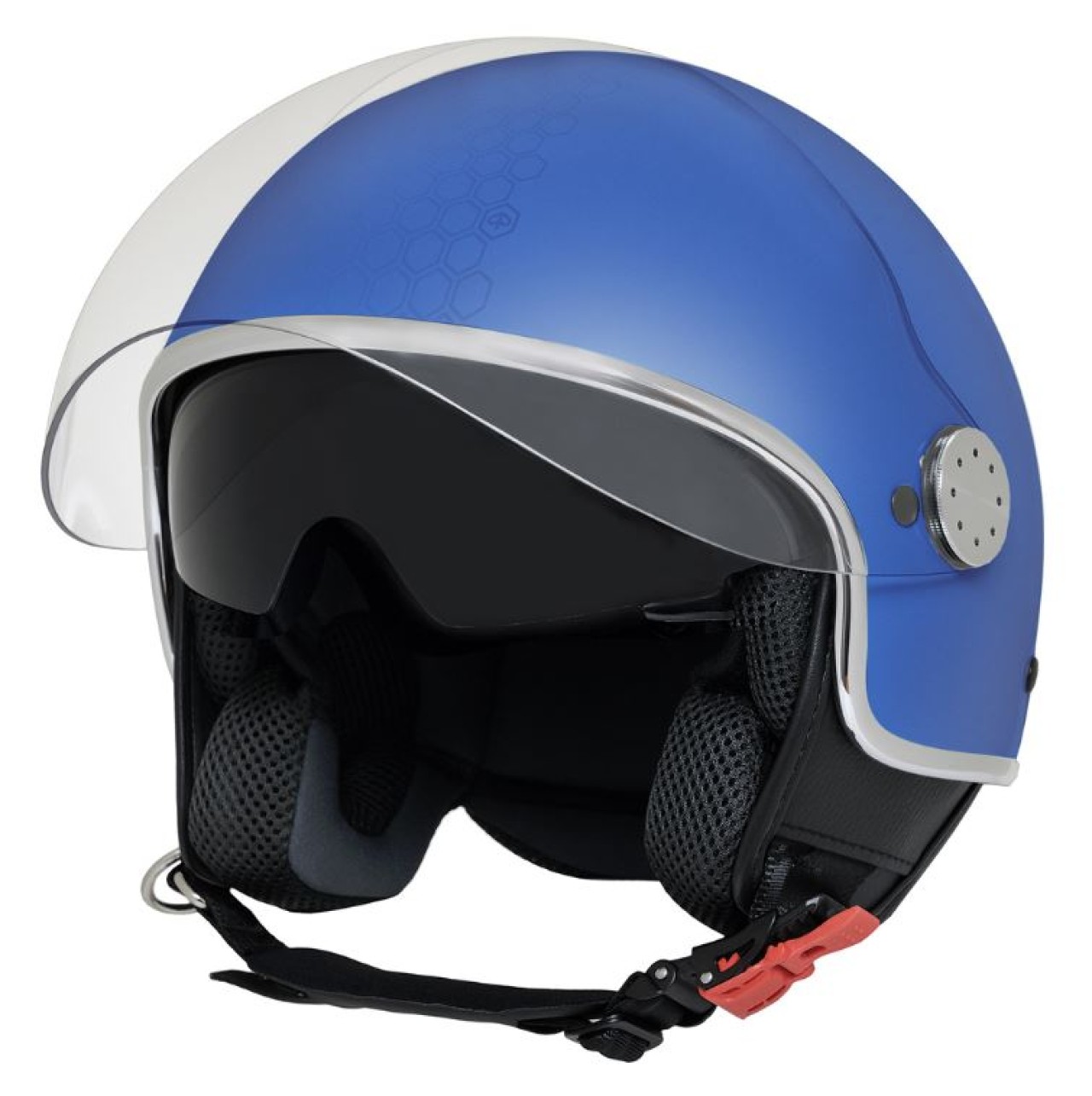 Piaggio Jethelm Demi Jet Mirror blau matt