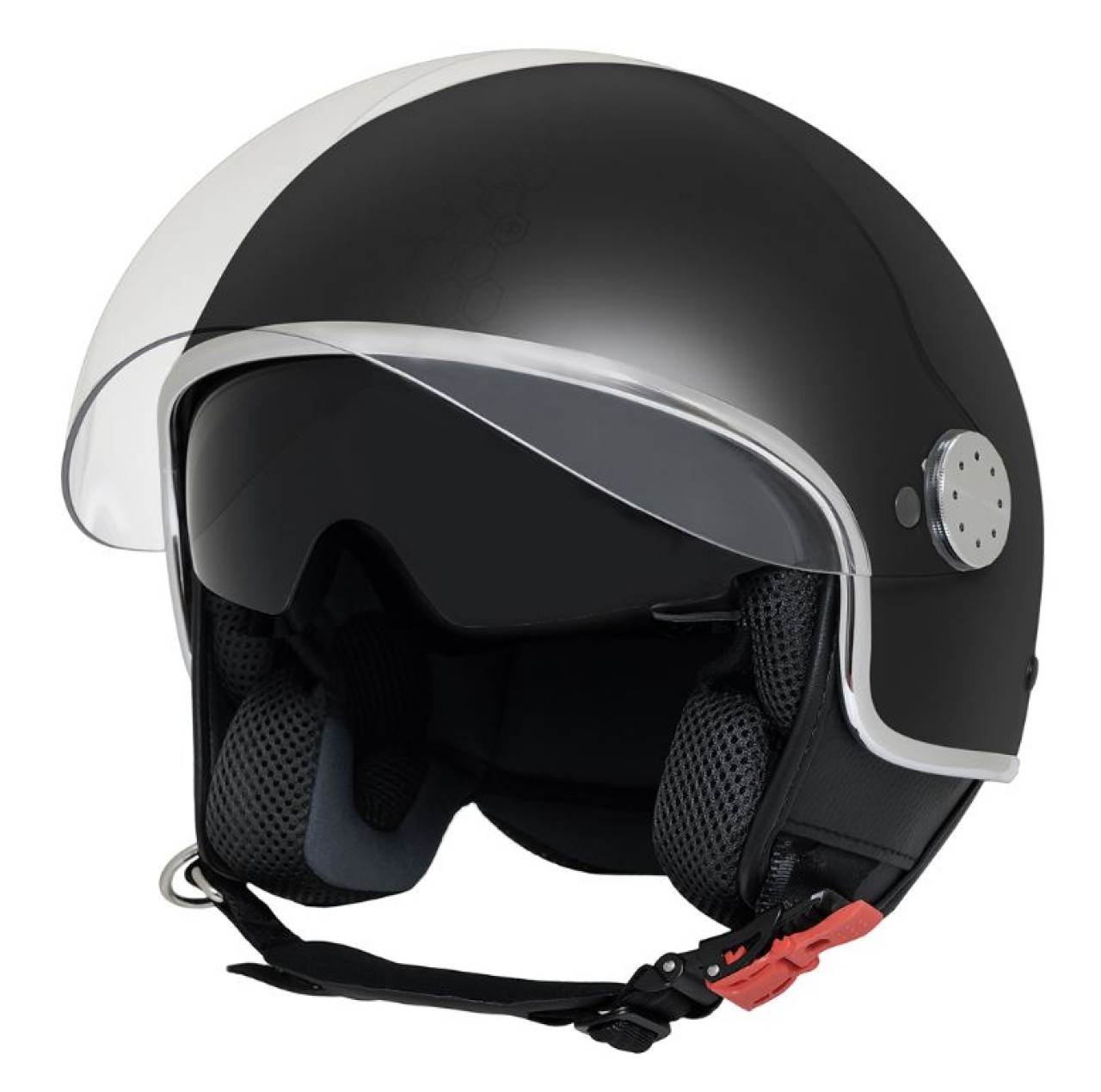 Piaggio Jethelm Demi Jet Mirror schwarz matt